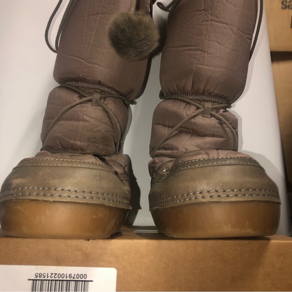 #1224 A2DD Juicy Couture Moon Snow Boots Used with box Sz10 khaki - Picture 7 of 12